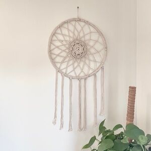 HANDCRAFTED Macrame Dream Catcher Wall Art Hanging Boho Wall Decor Hoop Woven